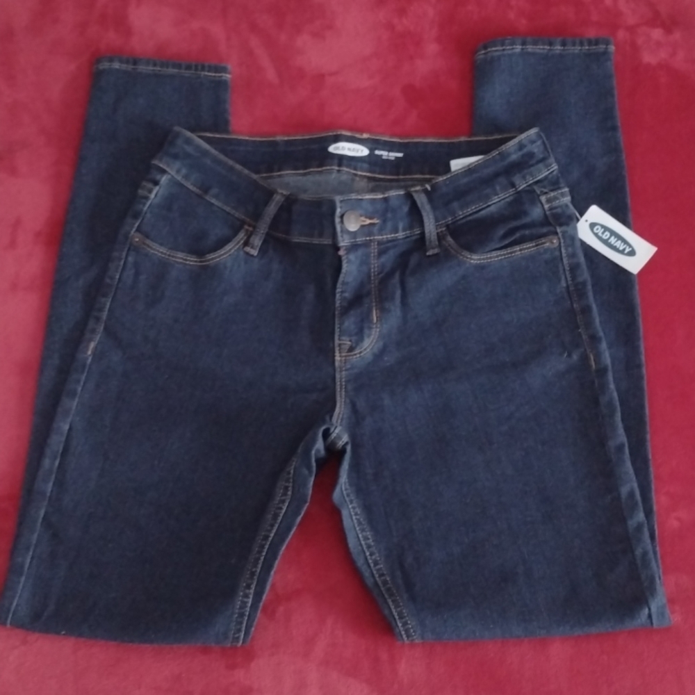 NWT Old Navy Blue Skinny Jeans Stretch 2 Petite